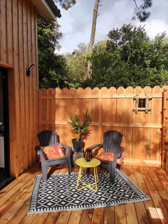 Lodge 2 Etoiles La Tete Dans Les Pins Les Pieds Dans L Eau ลากาโน ภายนอก รูปภาพ